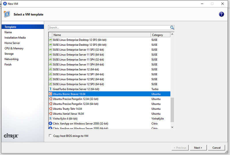 [Linux] สร้าง VM และติดตั้ง Ubuntu Server 18.04 บน Citrix Hypervisor (XenSever)